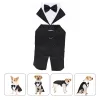 Lighters Casamento formal de casamento preto camisa de cauda para cães de cães médios Moda de moda para festa cosplay Golden Retriever Bulldog Samoyed
