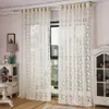 Zasłony zasłony Jacquard Sheer zasłony biały 1 panel Jinya Dekor Home Decor Eleganckie ekrany dla dzieci do sypialni Drzwi Livin338i