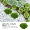 Dekorativa blommor 4st Fake Moss Ornaments Artificial Stones Faux Micro-Landscape