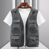 Gilet da uomo Parka senza maniche Moda stile casual Abbigliamento da uomo comodo di alta qualità Giacca da esterno classica con cerniera di grandi dimensioni 6XL