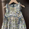 Abiti da ragazza Nuovo vestito estivo di moda coreana Carino creativo Kawaii Estetica Grazia Abiti eleganti Chirldren ldd240313