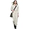 Men's Beige One-Piece Pants Fashion City European And American Large Loose Lapel Pants Mouth Closed Leg Pants One-Piece