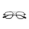 Lunettes optiques pour hommes femmes rétro designer GMS-637TS lunettes de mode monture en titane élasticité détaillée style carré plaque de lentille anti-lumière bleue avec boîte