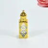 Storage Bottles 12ml Perfume Mini Luxury Essential Oil Roller Ball Sample Vial Gold Square Roll-on Bottle