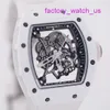 Montre Antique RM, montre d'athlétisme, boîtier en céramique blanche, cadran ajouré, manuel, célèbre luxe suisse, Rm055