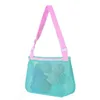 Sac de filet de plage pour enfants, sac de collecte de coquillages, sac de rangement de tri de jouets, sac de plage, sac de plage 240215