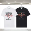 カサブランTシャツ夏のファッションメンズレディースデザイナーTシャツ長袖トップスルックスレターコットンTシャツ服ポロス半袖高品質服