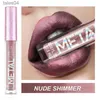 Lipstick 12 Colors Matte Metallic Lip Gloss Waterproof Long-lasting Natural Shimmer Glitter Liquid Lipstick Women Lips Makeup Tools 1PCS 240313