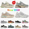 Designer 9060 OG Casual Running Shoes Men Women New 9060s Bricks Wood Sea Salt White Mushroom Rain Grey 2002r Pack Phantom 550 White Green Mens Trainers Sneakers