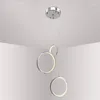 Chandeliers Modern Pendant Lamp Led Rings Circle Ceiling Hanging Chandelier Living Dining Room Kitchen Indoor Lighting Fixtures