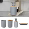 Badaccessoireset 4 stuks Badkameraccessoires Essentiële beker El Scandinavische stijl Zeepdispenser Thuis Modern Schotel Tumbler Gift Tandenborstelhouder