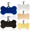 Tags 20 pièces en acier inoxydable personnalisé étiquette de chien pour petit chien os d'animal de compagnie nom étiquettes d'identification chiens animaux collier accessoires fournitures pour animaux de compagnie pour chiens