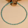 Turquoises Stone Beaded Necklace Fashion Round Seed Beads Choker Necklace for Female Clavicle Chain Women Fashion Jewelry