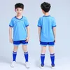 Anpassa tryckfotbollströjor uniformer Kids Pojkar Soccer Training Suit Men Quick Dry Futbol Team Sports Sportwear Clothes 240305