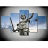 Toile imprimée de déesse de la Justice, 5 panneaux, affiche de peinture murale, images d'art, 5 panneaux pour salon, cadre 282E