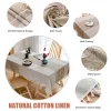 Pads Battilo Leinen-Tischdecke, rechteckige Tischdecke mit Quaste, wasserdicht, Couchtisch-Abdeckung für Esstisch, Hochzeitsdekoration
