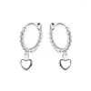 Boucles d'oreilles VENTFILLE en argent Sterling, boucles d'oreilles en forme de cœur à la mode pour dames, clous d'amour sauvage, bijoux mignons et doux, cadeaux