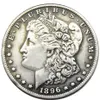 US 1896-P-O-S Morgan Dollar versilberte Kopiermünzen, Metallhandwerksstempel, Herstellungsfabrik 208h