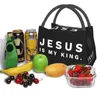 „Jesus ist mein König“, wärmeisolierte Lunchtasche „Faith Christian God“, wiederverwendbare Tragetasche für Mahlzeiten und Lebensmittel, 240313