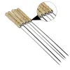 Aprons 25 Pcs Barbecue Sign BBQ Skewer Stainless Steel Skewers Meat Stick Kebab Grilling