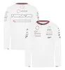 In seizoen 2024, Formule 1 Formule 1-race T-shirt met lange mouwen, teamuniform, racepak en casual T-shirt met ronde hals.