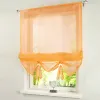 Rideaux Style allemand rideaux de fenêtre relevables joli voile transparent rideau romain stores en tulle pour la cuisine balcon tringle poche 1 pièces