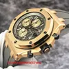 Relógio de pulso AP feminino icônico Epic Royal Oak Offshore Series 26470OR Relógio masculino 18K ouro rosa data temporizador 42 mm Garantia de relógio mecânico automático