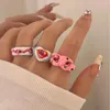 Y2K Sweet Cool Spicy Girl Style Eye Layered Ring Hip Hop Schmuck 240311