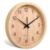 12 Inch Round Wall Clock Wooden Modern Design Antique Wooden Wall Clock Big Home Christmas Home Decoration Accessories Needle315V