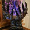 Creative Glowing Halloween Crystal Deluxe Magic Skull Finger Plasma Ball Spooky Home Decor 220614277z