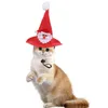 Костюмы для кошек, мультяшная шапка для домашних животных, шапка Санта-Клауса, Рождественский декор, платье для собаки, головной убор, вязаный костюм, износостойкий