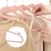 Hängare 10st Gold Hook Anti-Slip Flocking Hanger Pants Rack Tie Adult Clothing Store Abs Magic Garderob Storage