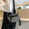 Women Bag Casual Travel Crossbody Shoulder Bags For Fashion Rivet Waist Pack Leisure Luxury Designer Handbag Femael 240308