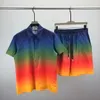 2024サマーファッションメンとレディースショートパンツトラックスーツセット半袖100％コットングレーTシャツショーツプリント男性セットメンズブランド服wte2＃002