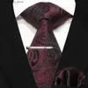 Cravates Jemygins 2023 Nouveau Rouge Vert Rayé Designer Cadeau Cravate pour Hommes Marque De Mode 8cm De Mariage Cravate Handky Ensemble Accessoires L240313