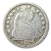 US 1844 P S LIBERTY SAITED DIME SILVER SILVERTAMEDコピーコインクラフトプロモーションファクトリー素敵なホームアクセサリーシルバーコイン294A