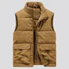 Hiver mode laine gilet mâle coton rembourré gilets manteaux hommes sans manches vestes chaud gilets vêtements Plus S6XL 240229