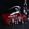 Öppnare Zinklegering Vinöppnare Kit Wine Opener Tool Set Cork Bottle Opener Kit, Professional Corkscrew Pourer Set, Present Box Set, 9 PCS P