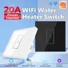 Contrôle de la maison intelligente 20A moniteur de puissance Tuya Wifi chauffe-eau chaudière interrupteur tactile climatiseur synchronisation de la lumière mur ue pour Alexa Google