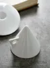 INS Light Luxury Bone China Cone Type Чашка для эспрессо S Керамическая пирамидка Маленькая черная кофейная кружка и набор блюдец Чашка Demitasse 240304