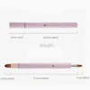 Makeup Borstes Aluminium Infällbar läpp/panna Brush Golden Black Red Pink Telescopic Double-Ended Lipstick Brush Portable Protect LDD240313