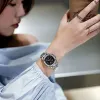 Relógios femininos de luxo designer dfgd à prova d'água estilo coreano simples retro luz nicho tendência temperamento senhoras pulseira de aço inoxidável estudante e menina relógio dgas