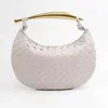 고급 Bottegs Venets Jodie Bag Small Design Woven Sardine New Handbag Dumpling 레저 오리지널 1 : 1 로고와 함께 다양한 실제 가죽