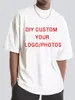 DIY Custom Your 9.1 uncji 260GSM Wysoka jakościowa T-shirt na krótki rękaw Bawełniany kolor stały kolor biały czarny 240220