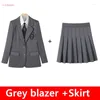 Zweiteiliges Kleid, hochwertige koreanische Damen-Blazer-Rock-Set, formelle Anzüge für Bürokleidung, Outfits, zweiteilige Jacke im College-Stil und 2024