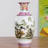 Vase Antique Jingdezhen Vintage Ceramic Vase Deskアクセサリークラフトピンクフラワー伝統的な磁器中国