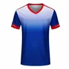 Voetbalshirt Blauw Wit Voetbalshirt Surverement Voetbaltenues Heren Running Sportshirt met korte mouwen Heren Tops 240305