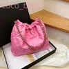 2024 New garbage bag women shoulder shopping fashion chain Grand shopping bag Tote Designer Woman