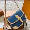 Borsa da donna alla moda Borsa a tracolla rettangolare sotto le ascelle in denim classico di lusso presbiopia