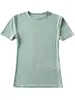 Koszule damskie 2024 Summer Casual Women Chudy Fit T-shirt Wytrzymały krótki rękawo koszulka podstawowa solidne topy z uprawy żeńska koszula